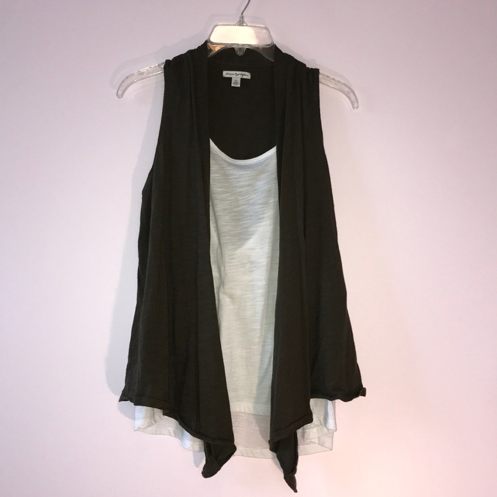 Dark Olive Summer Vest - Picture 2 of 6